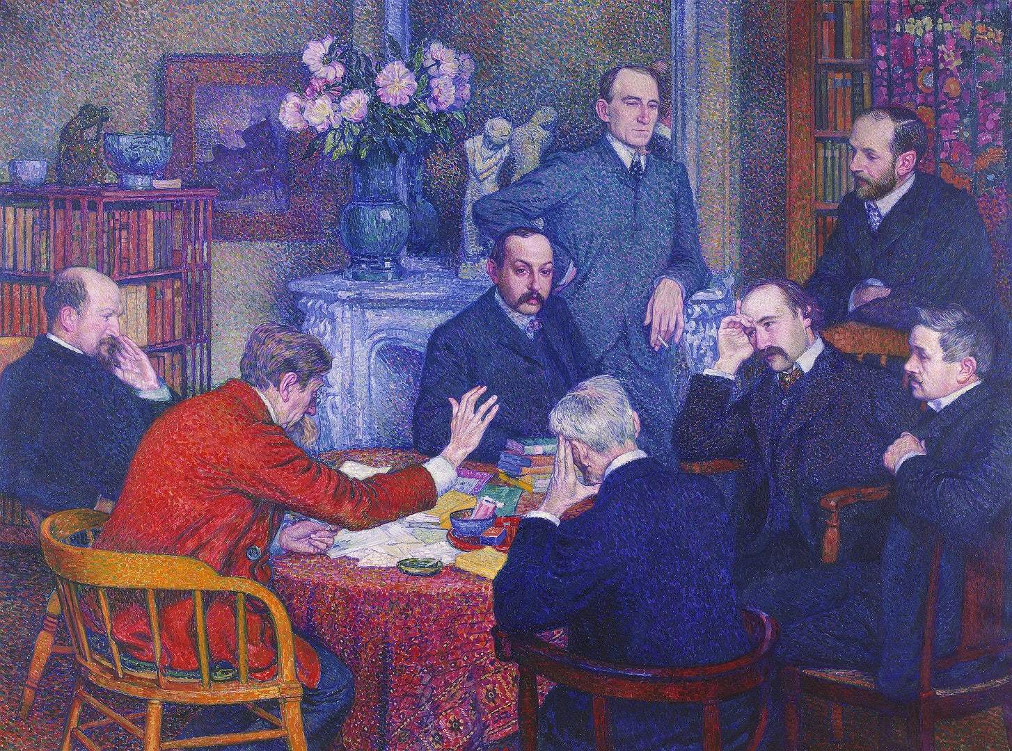 Van Rysselberghe De lezing door Emile Verhaeren 1903