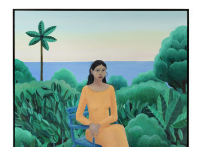 2 Girl in Peach Dress 2019 2020 olie en acrylverf op doek 190 x 150 x 56 cm Courtesy Tim Van Laere Gallery Antwerp