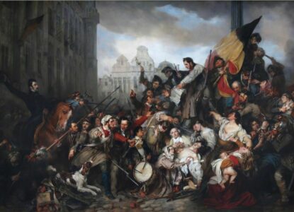 Gustaaf Wappers Tafereel van de Septemberdagen 1830 op de Grote Markt te Brussel 1835 Wikimedia
