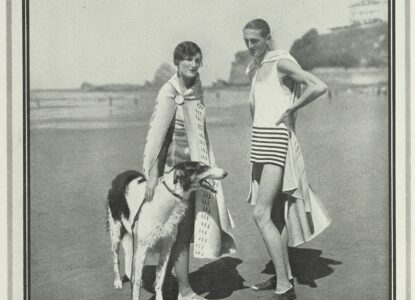 M et Mme Didier sur la plage des basques femina Octobre 1928 FOL Z 876 1928 page 32