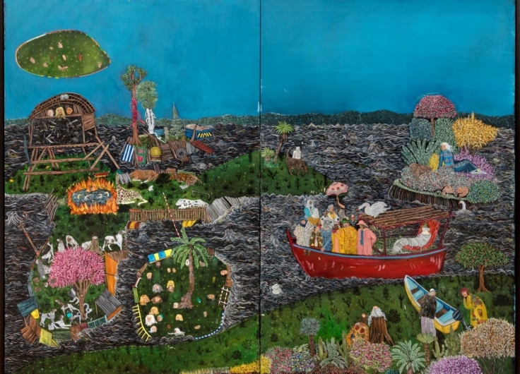 BRAM DEMUNTER Ancient Alligator Swimming From The Sea To The River