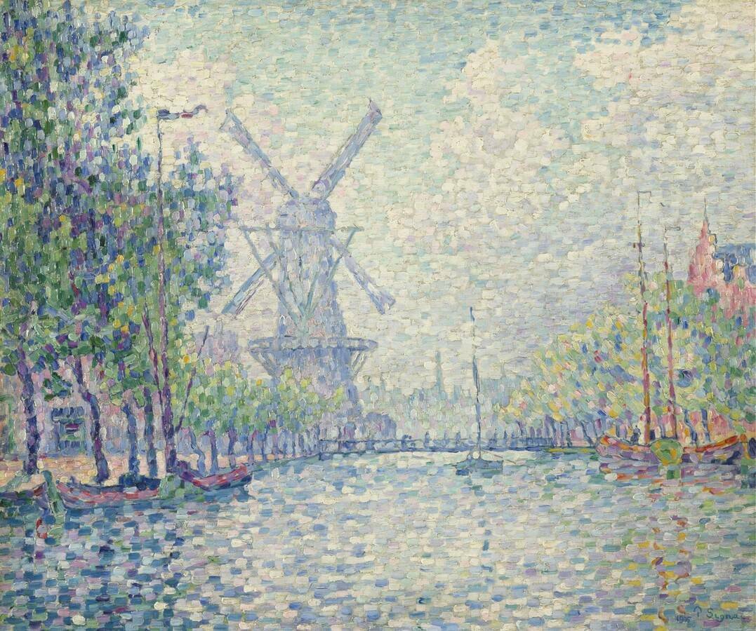 1 Signac Rotterdam Le moulin Le canal Le matin 1906 KM 102 087