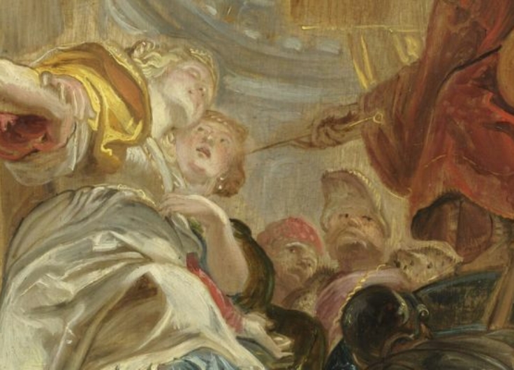 Esther voor Ahasverus Peter Paul Rubens c The Courtauld London Samuel Courtauld Trust
