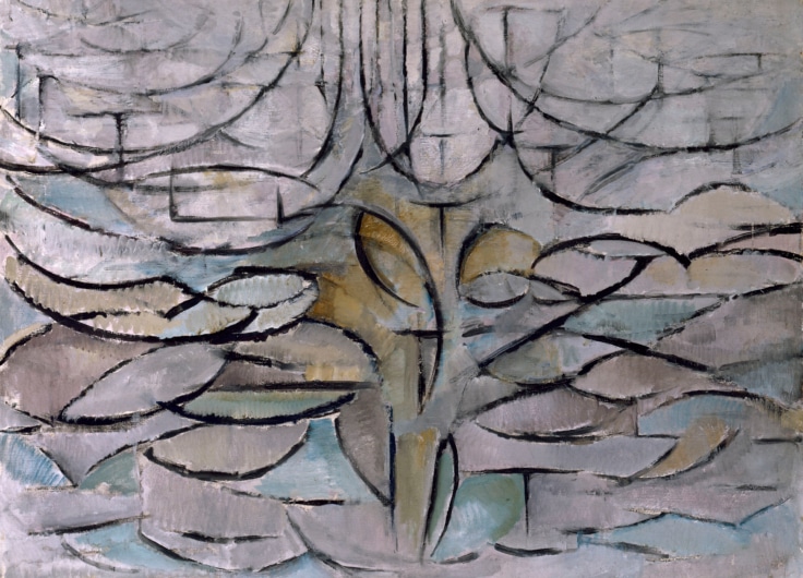 Blossoming apple tree by Piet Mondriaan