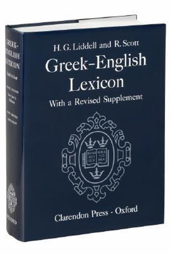 Liddell Scott Greek English Lexicon